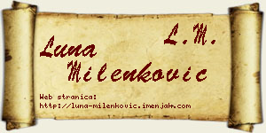 Luna Milenković vizit kartica